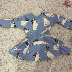 Blue bunny dress mini Rodini